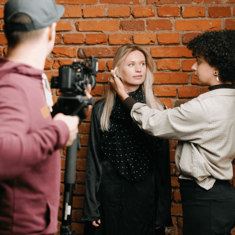 photoshoot makeup and hair